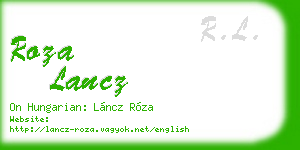 roza lancz business card