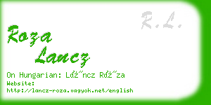 roza lancz business card